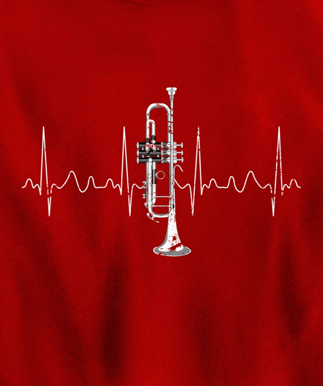Trumpeter Musician Heartbeat Gift Trumpet Pullover Hoodie