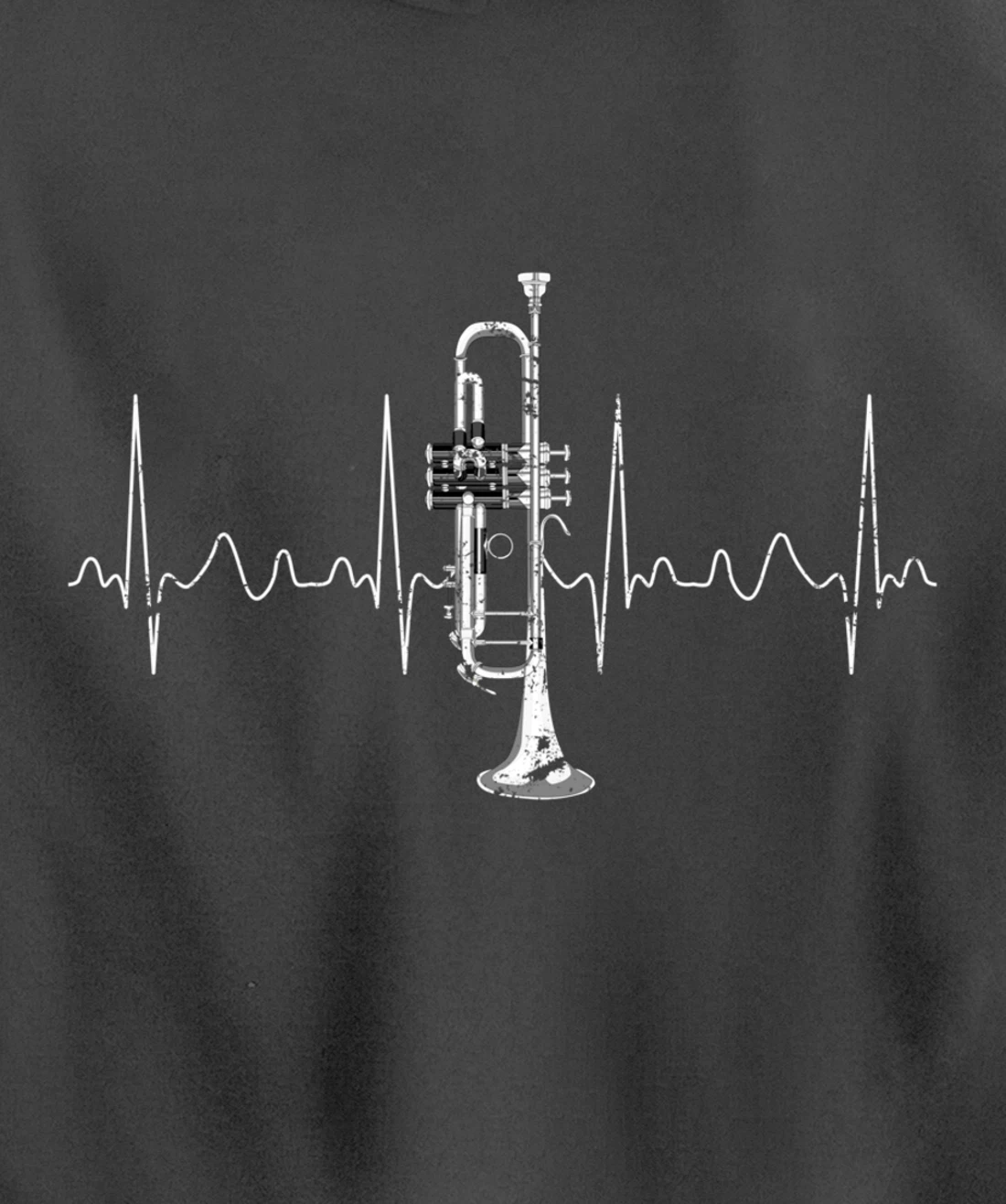 Trumpeter Musician Heartbeat Gift Trumpet Pullover Hoodie