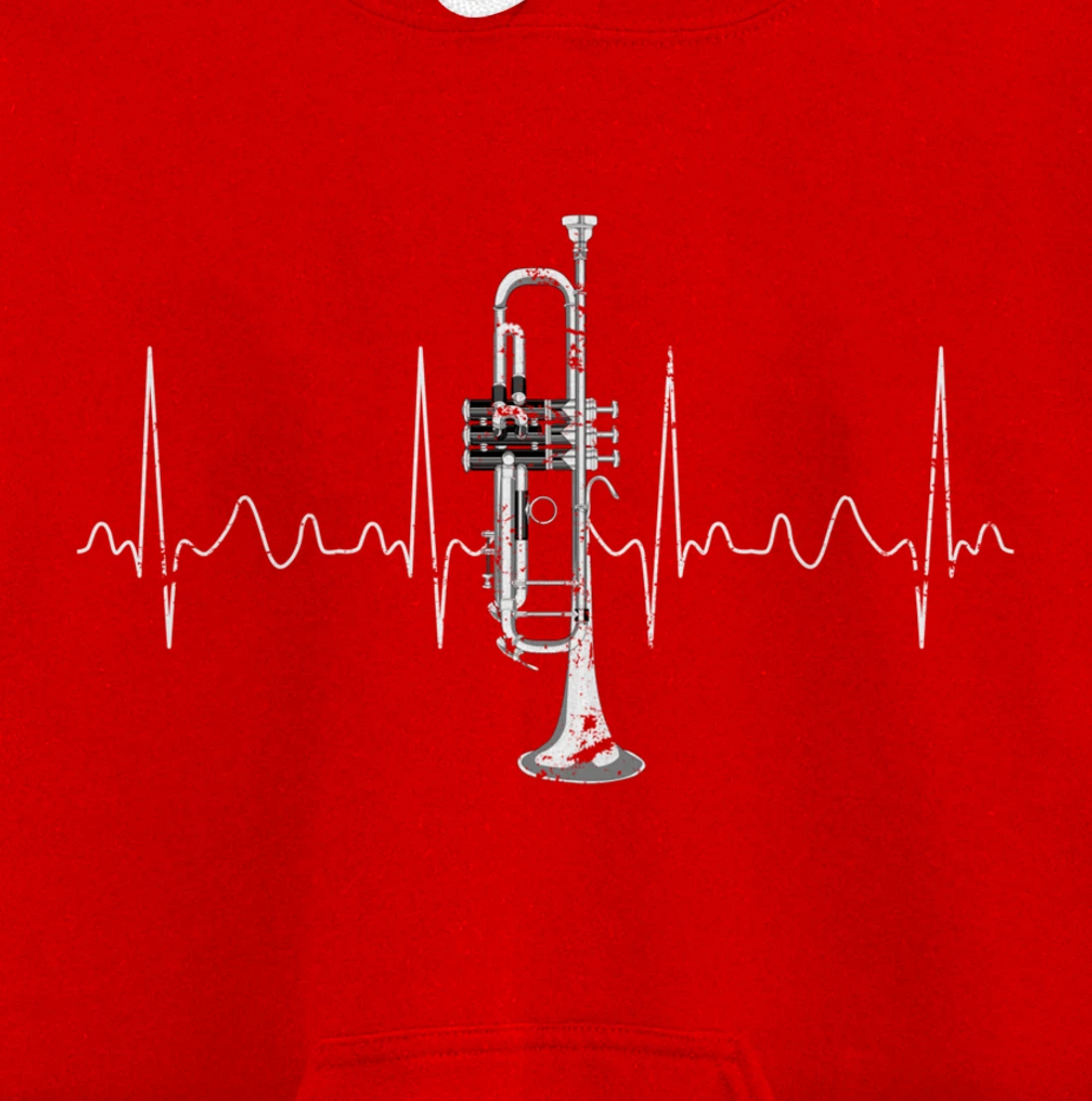 Trumpeter Musician Heartbeat Gift Trumpet Pullover Hoodie