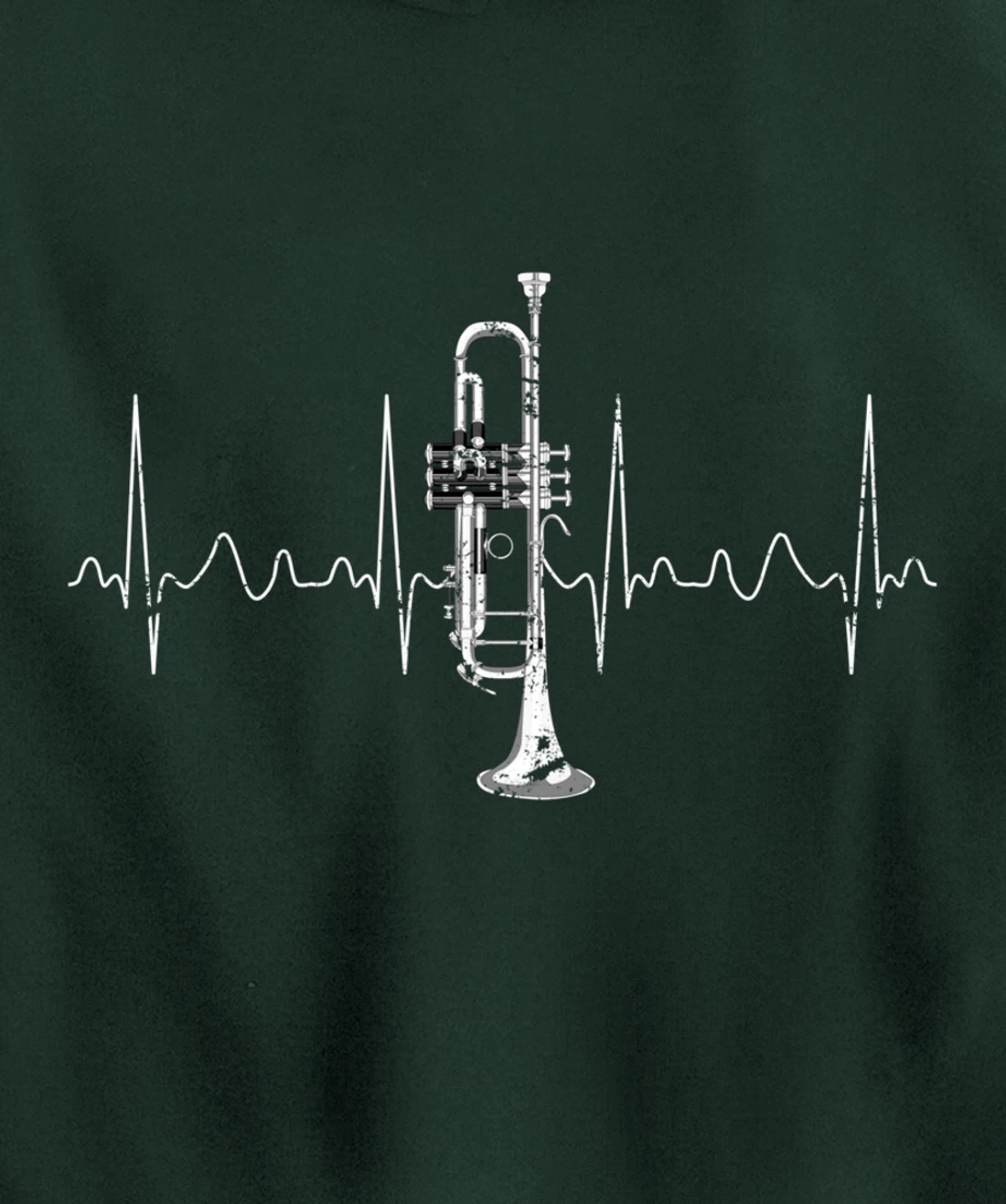 Trumpeter Musician Heartbeat Gift Trumpet Pullover Hoodie