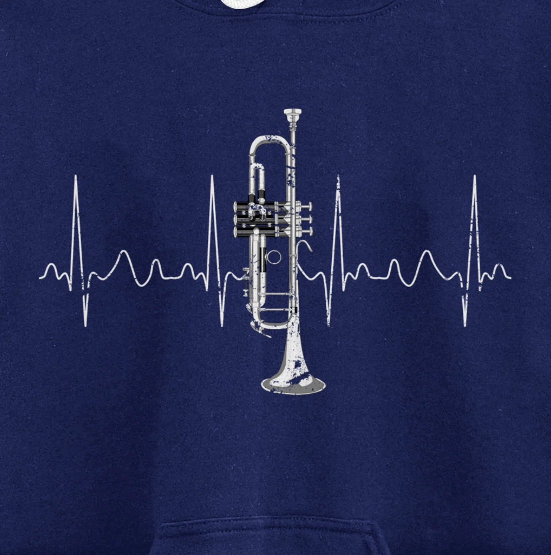 Trumpeter Musician Heartbeat Gift Trumpet Pullover Hoodie