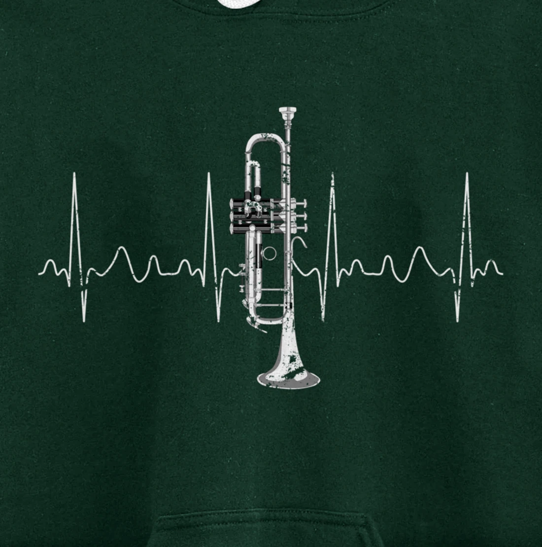 Trumpeter Musician Heartbeat Gift Trumpet Pullover Hoodie