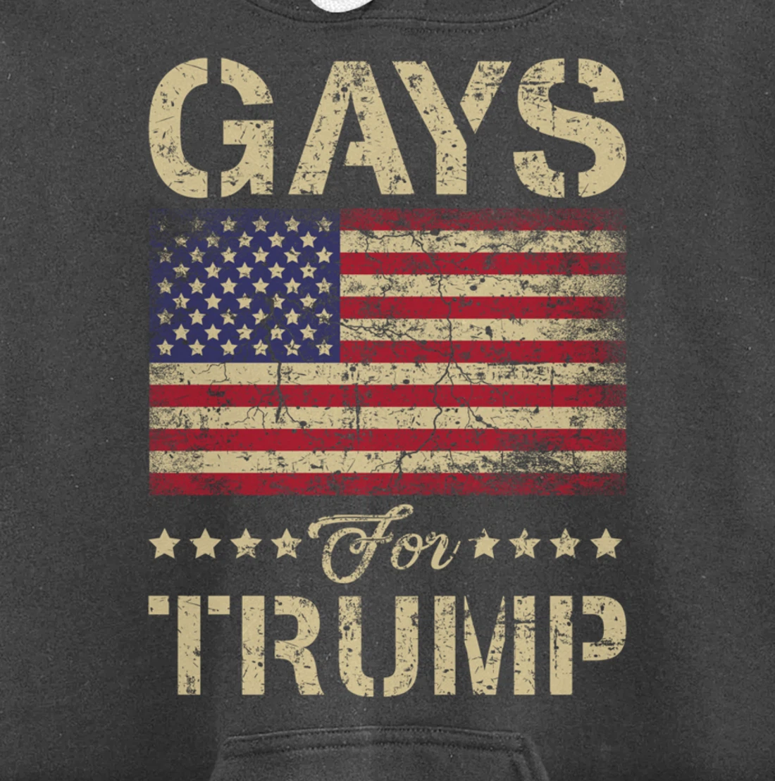 Gays For Trump Stars and Stripes American Flag Pullover Hoodie