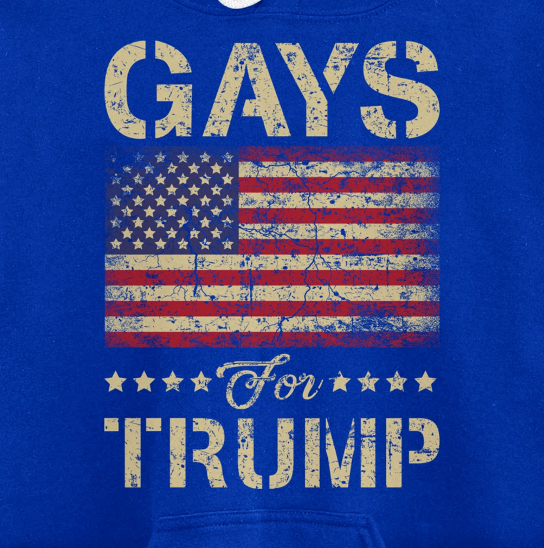 Gays For Trump Stars and Stripes American Flag Pullover Hoodie