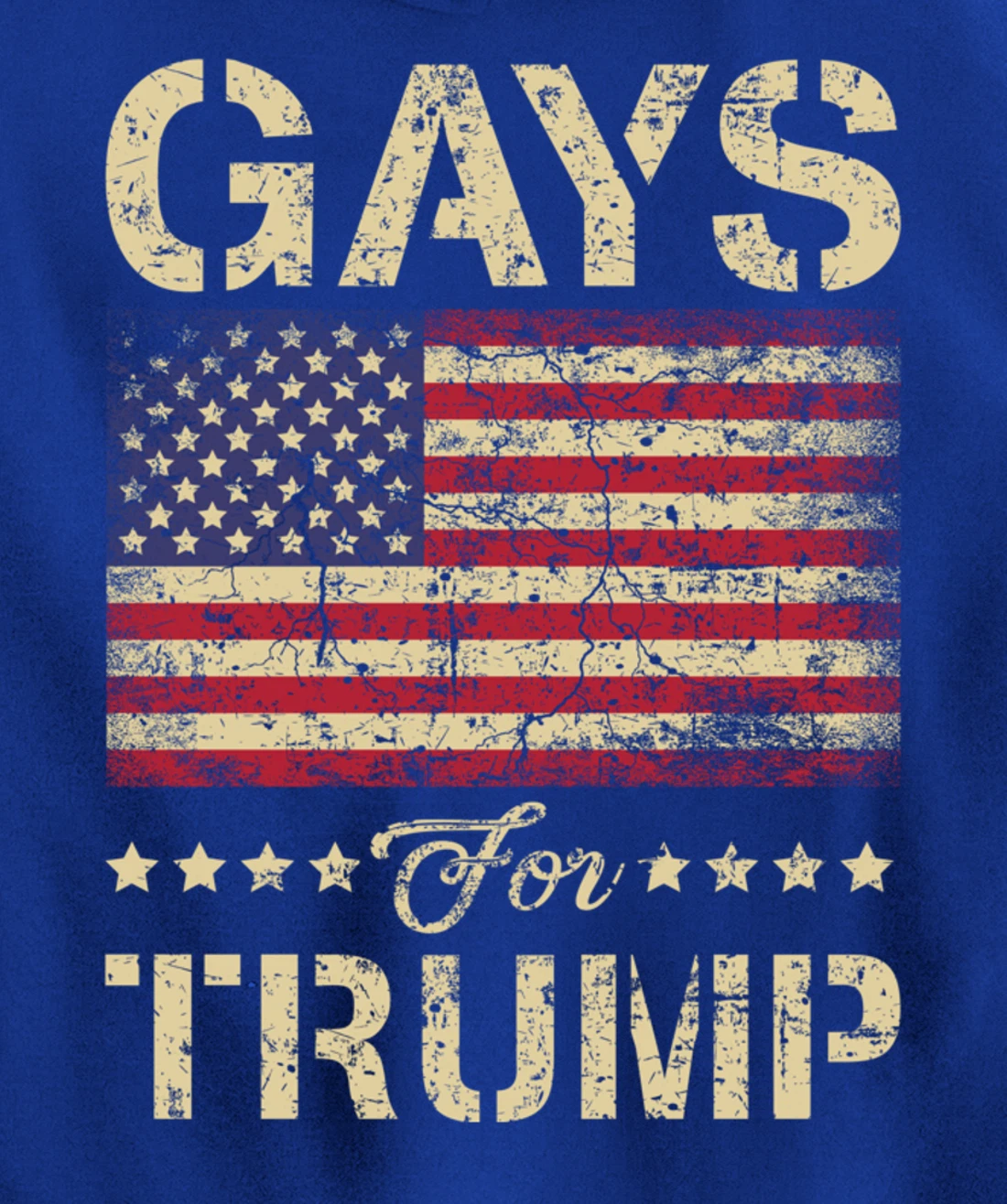 Gays For Trump Stars and Stripes American Flag Pullover Hoodie