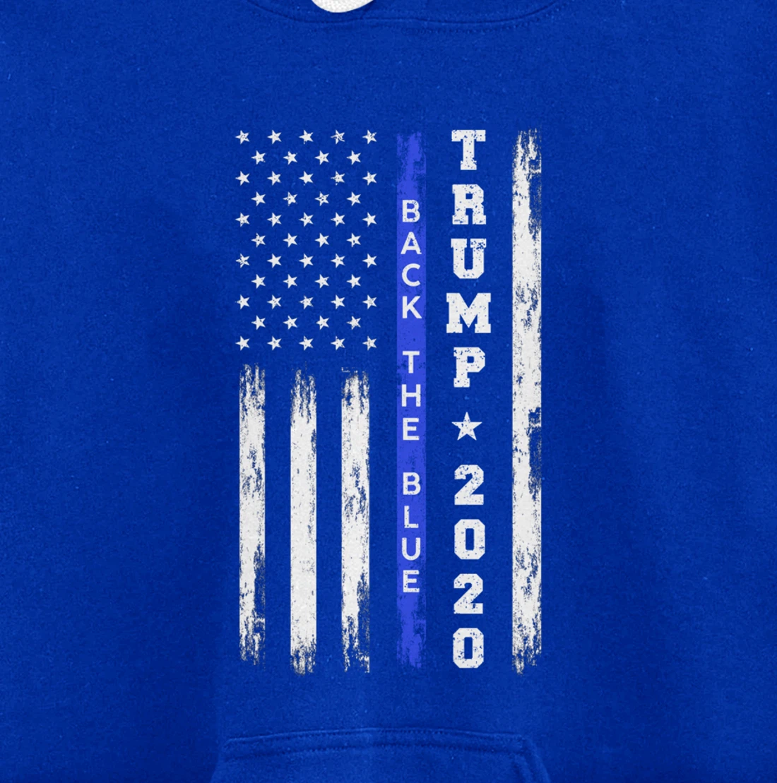 Pro Trump Back The Blue Thin Blue Line American Flag Police Pullover Hoodie