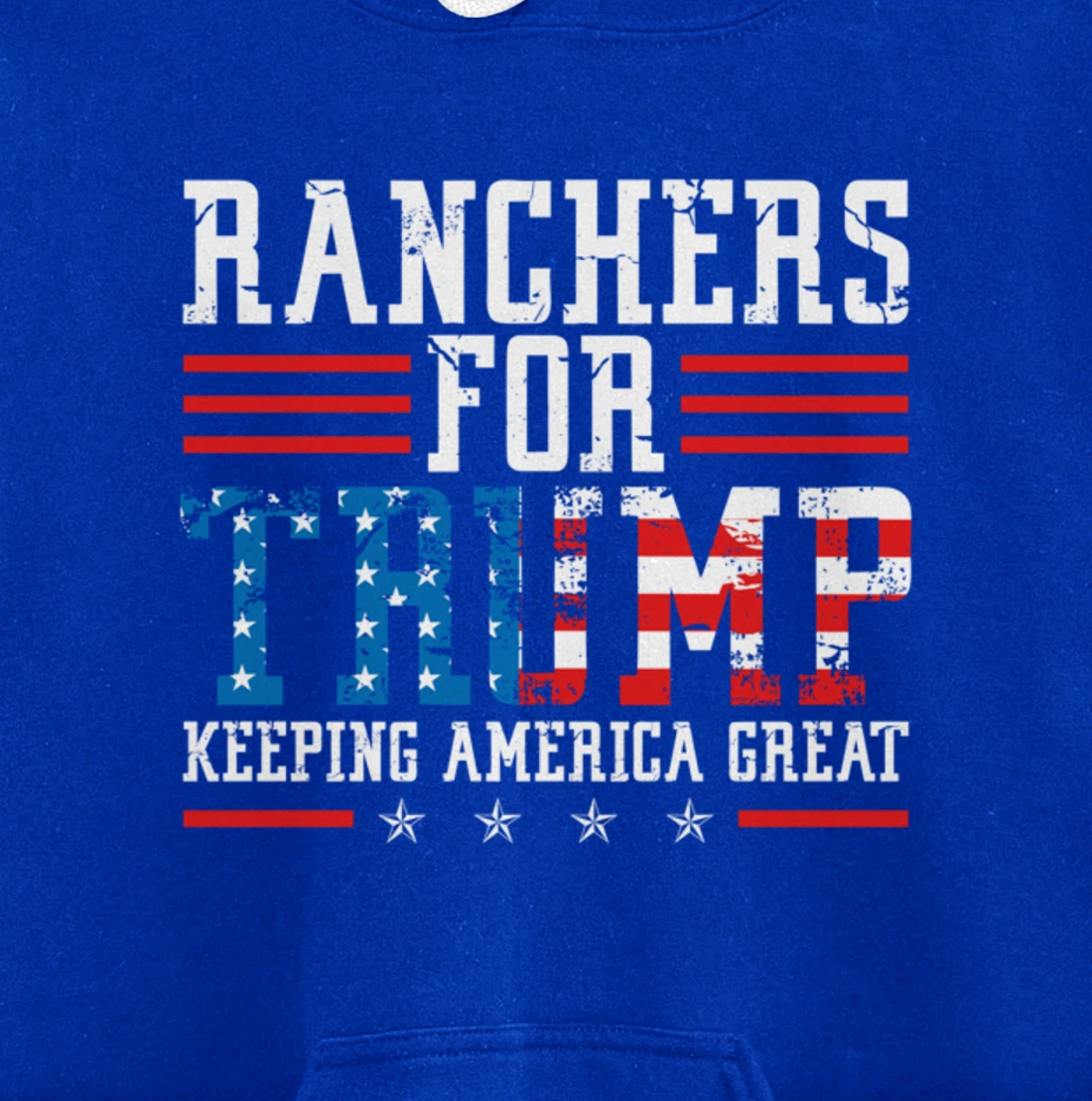 Ranchers For Trump - US American Flag Election Rancher Gift Pullover Hoodie
