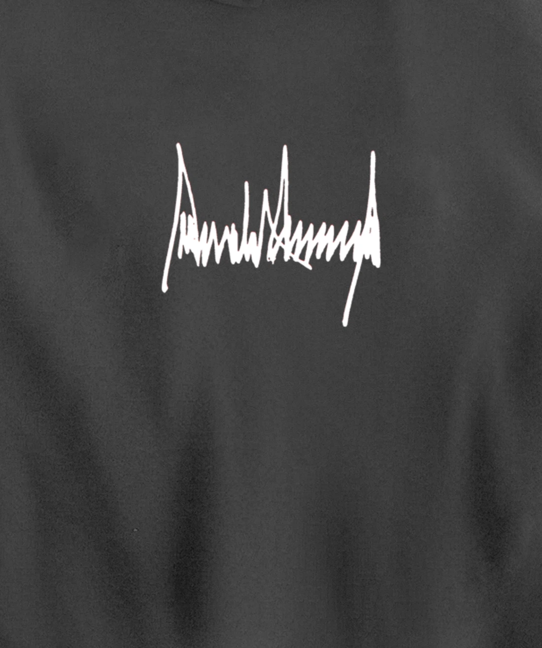 President Donald J Trump Signature Left Chest White Pullover Hoodie