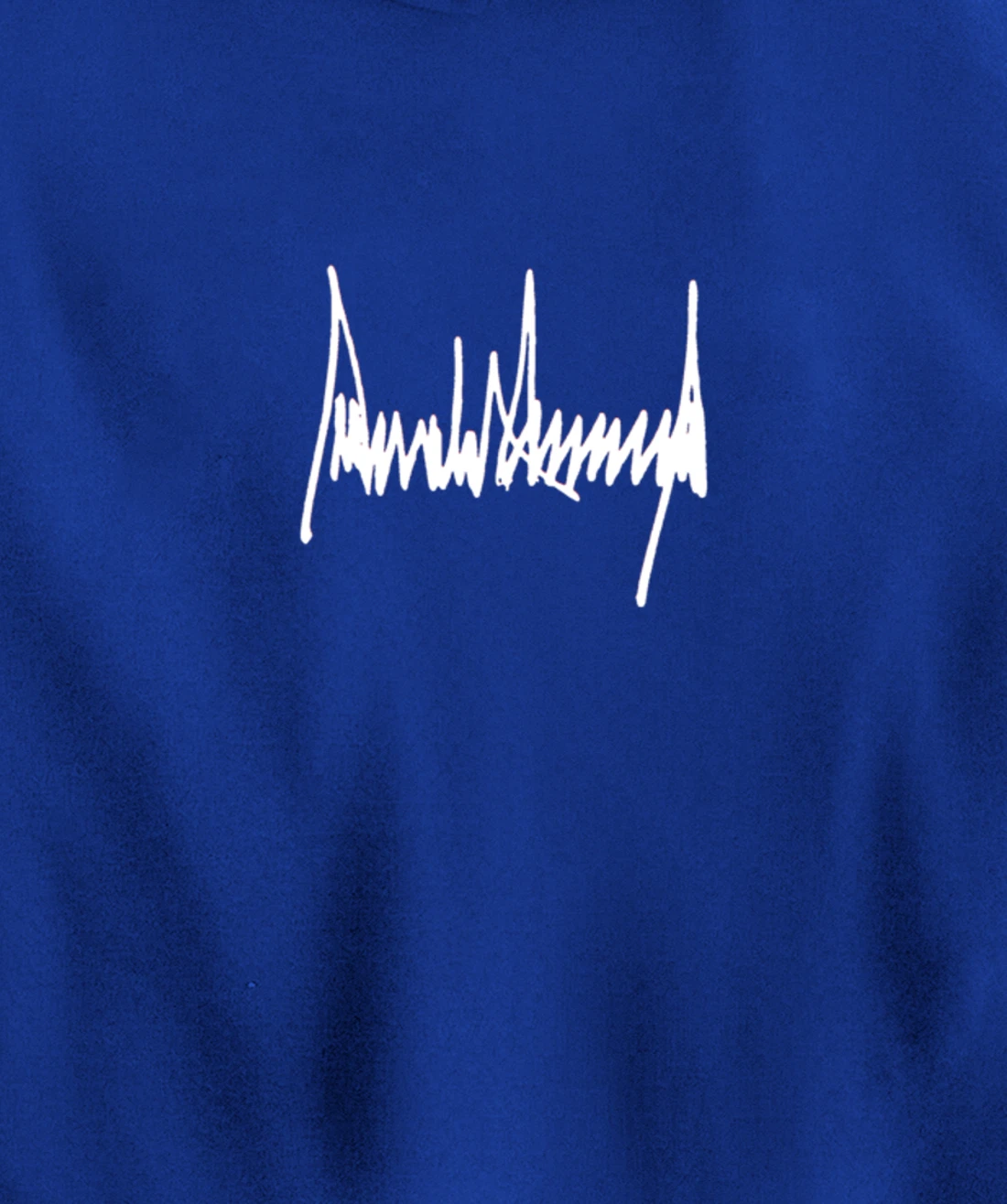 President Donald J Trump Signature Left Chest White Pullover Hoodie