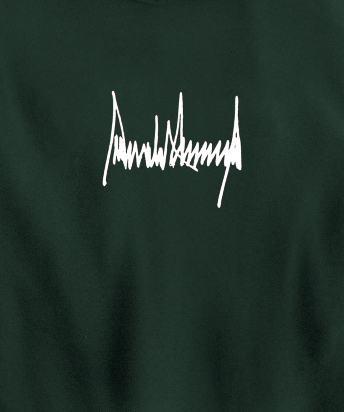 President Donald J Trump Signature Left Chest White Pullover Hoodie