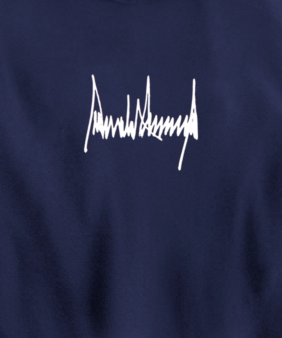 President Donald J Trump Signature Left Chest White Pullover Hoodie