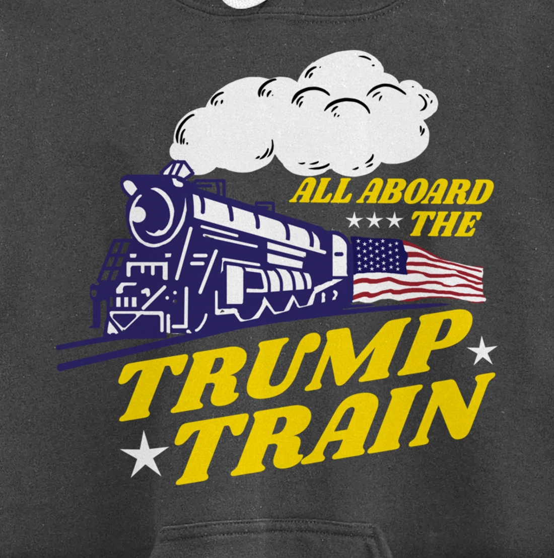 All Aboard The Trump Train Trump Supporter Pullover Hoodie