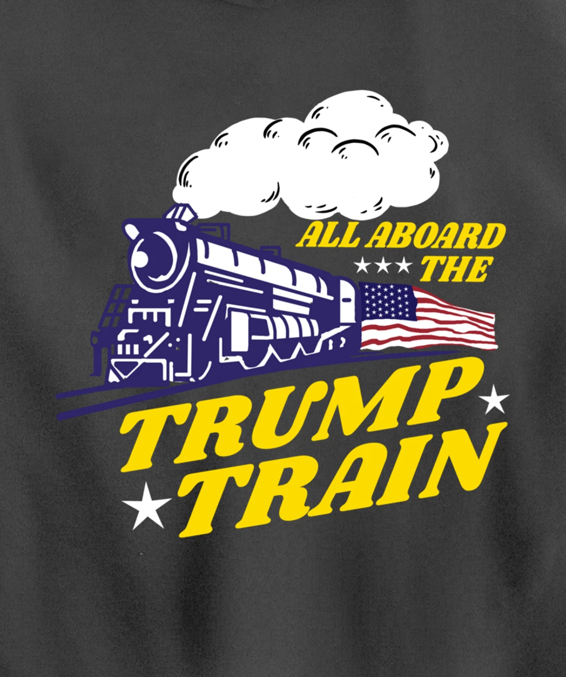 All Aboard The Trump Train Trump Supporter Pullover Hoodie