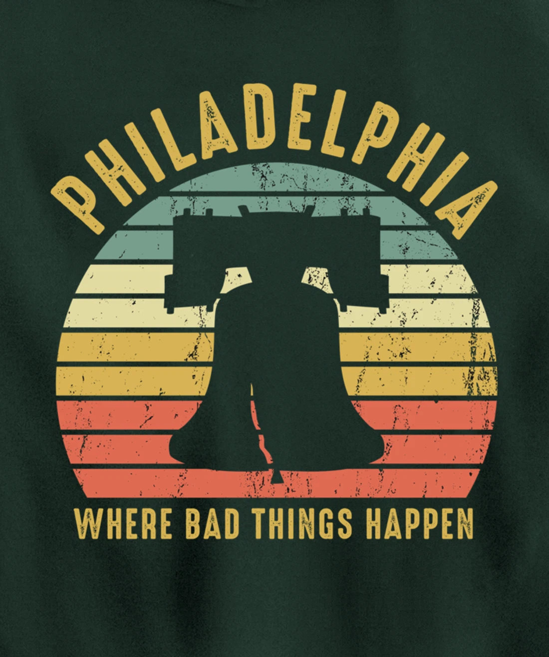 Bad Things Happen In Philadelphia Funny Trump Vintage Gift Pullover Hoodie