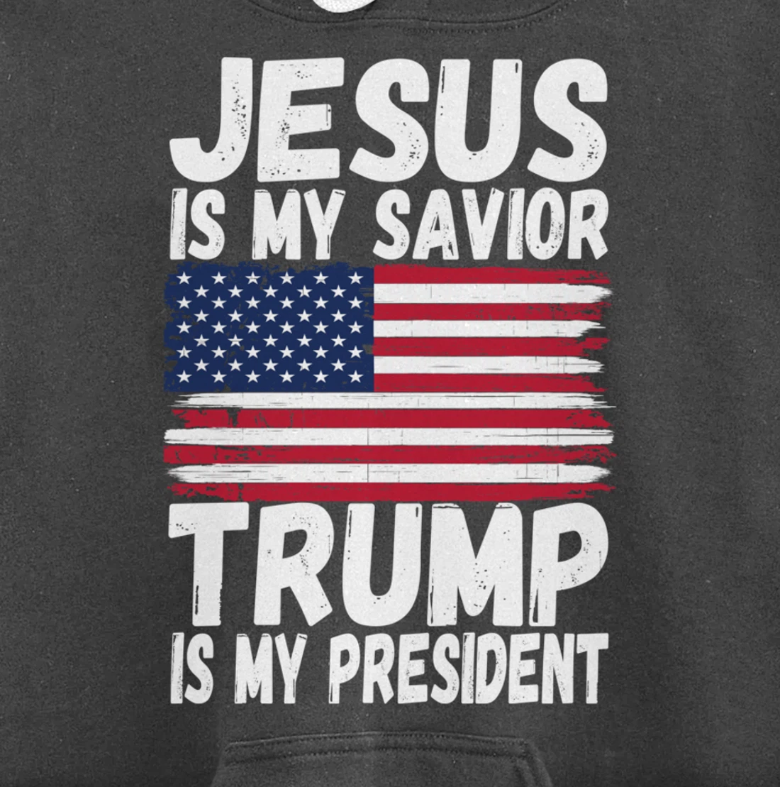 Jesus Is My Savior Trump Is My President | Republican Gift Pullover Hoodie