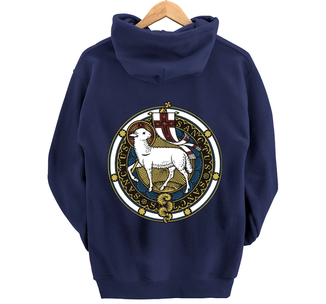 Agnus Dei Lamb of God Catholic Pullover Hoodie