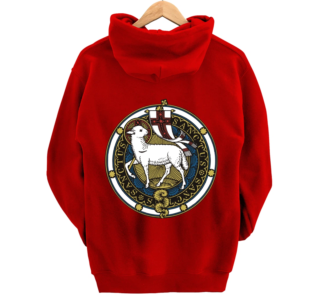 Agnus Dei Lamb of God Catholic Pullover Hoodie