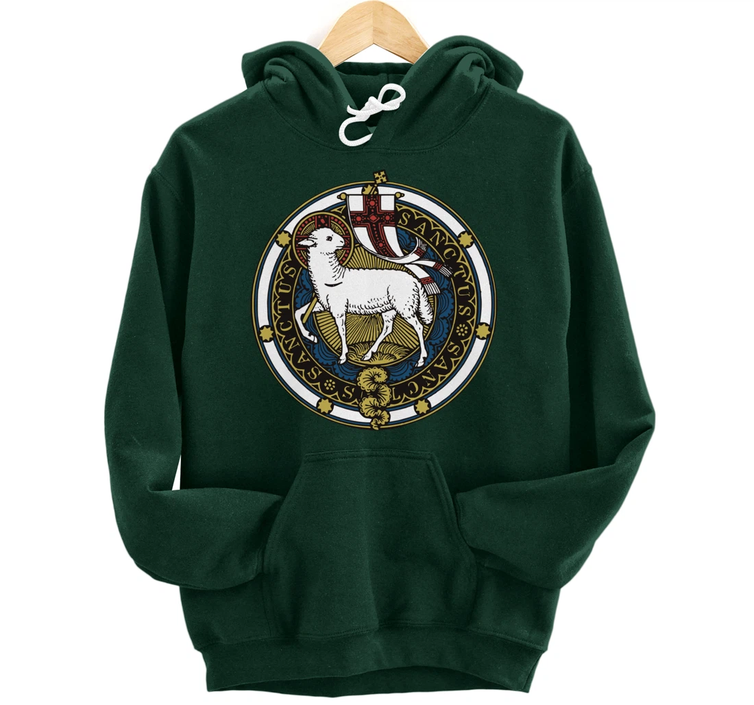 Agnus Dei Lamb of God Catholic Pullover Hoodie