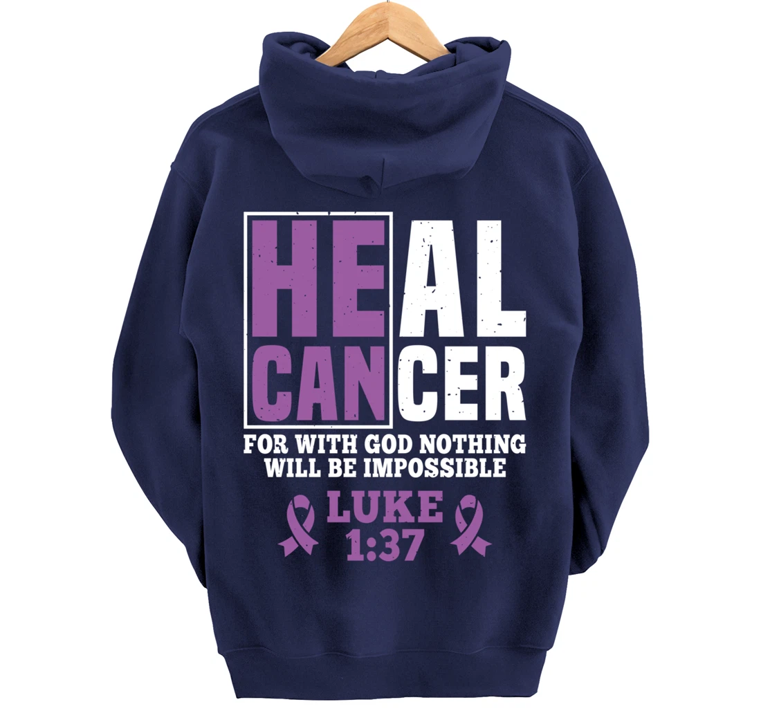 My God is Stronger Than Testicular Cancer Survivor Pullover Hoodie