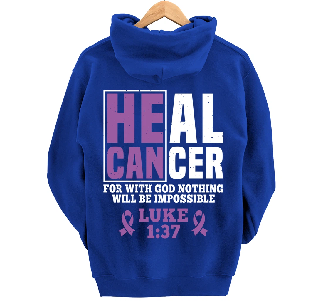 My God is Stronger Than Testicular Cancer Survivor Pullover Hoodie