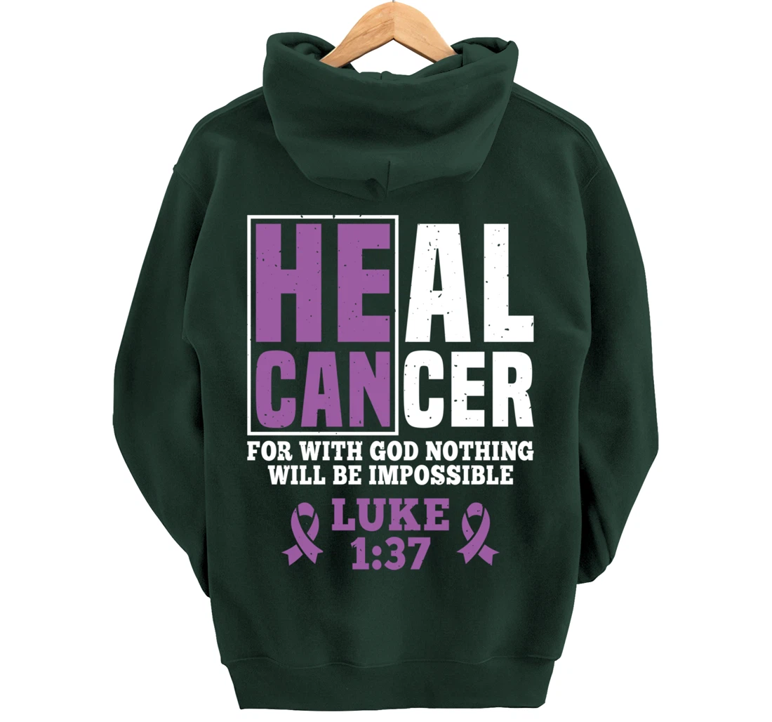 My God is Stronger Than Testicular Cancer Survivor Pullover Hoodie