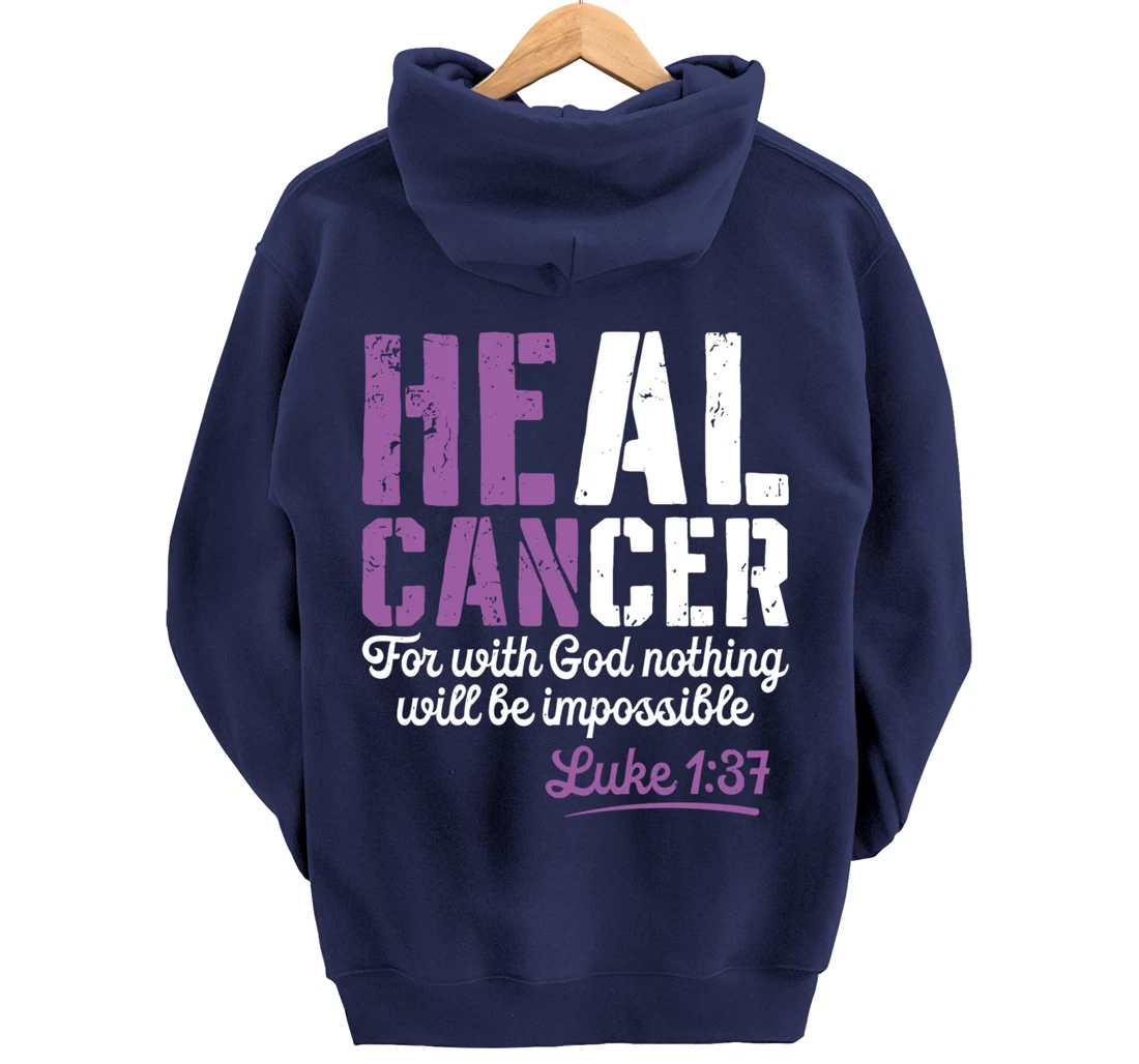 My God is Stronger Than Testicular Cancer Survivor Pullover Hoodie
