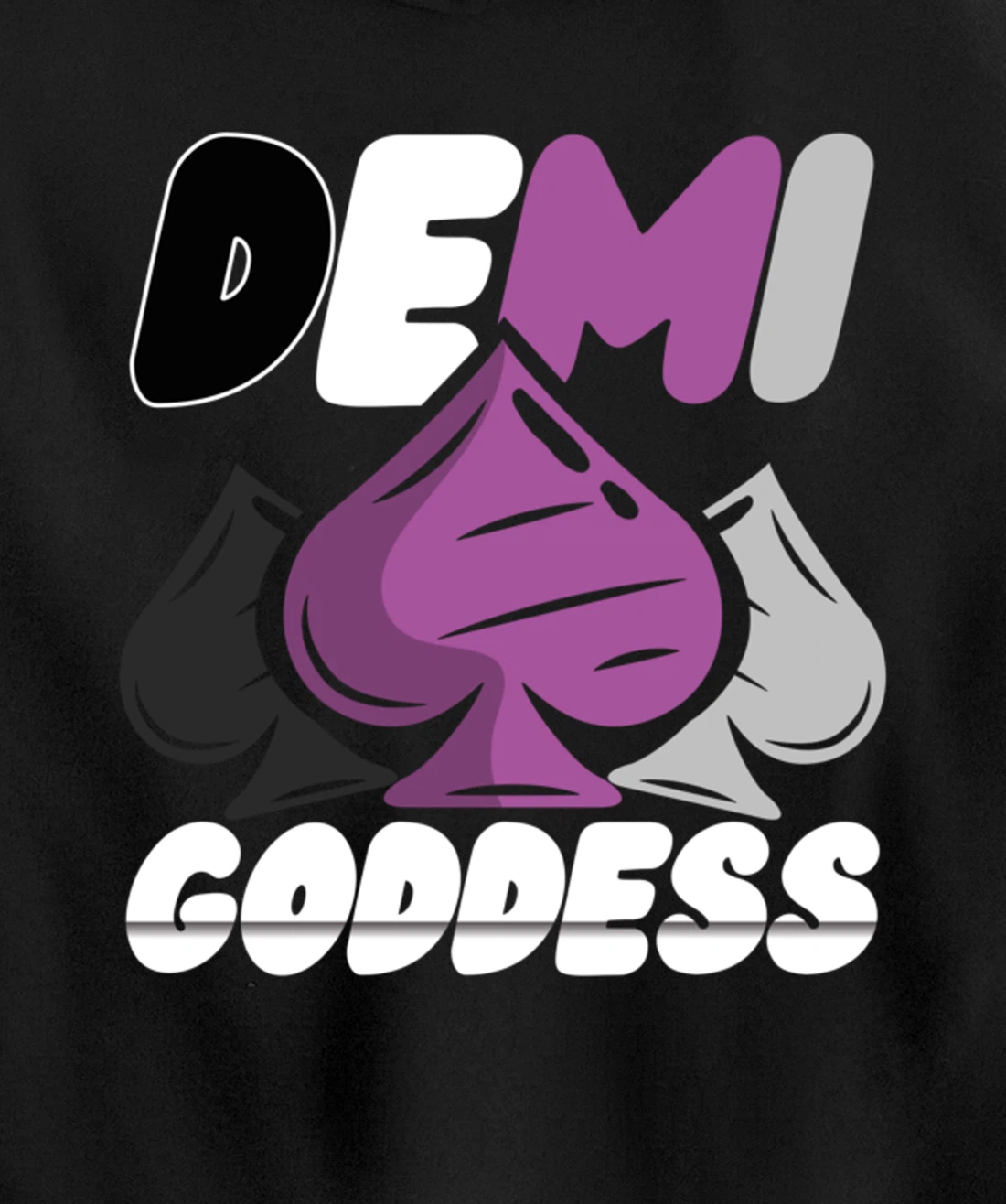 Demi Goddess Proud Demisexual Woman Demisexuality Pride Pullover Hoodie