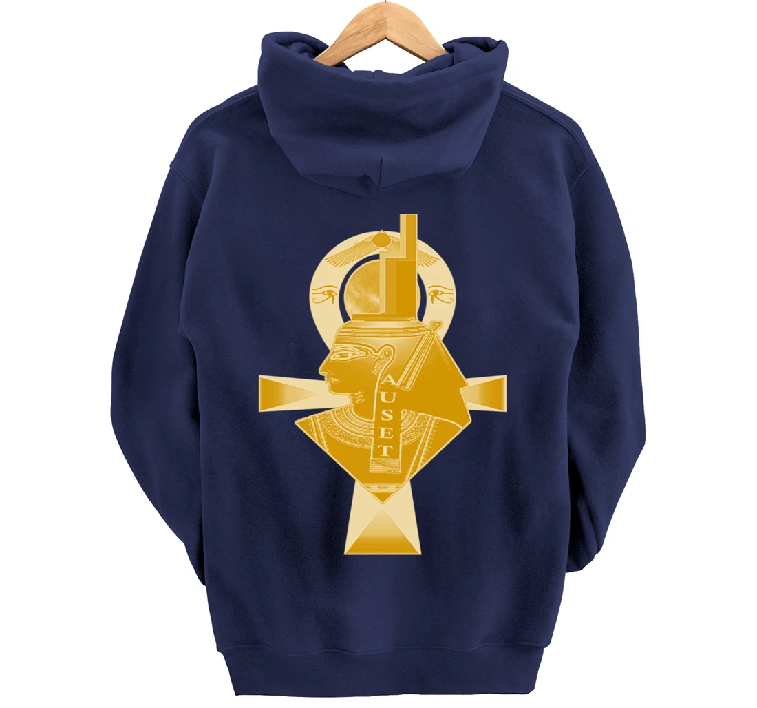 Ancient Egyptian Goddess Isis, Kemetic Neter Auset Pullover Hoodie