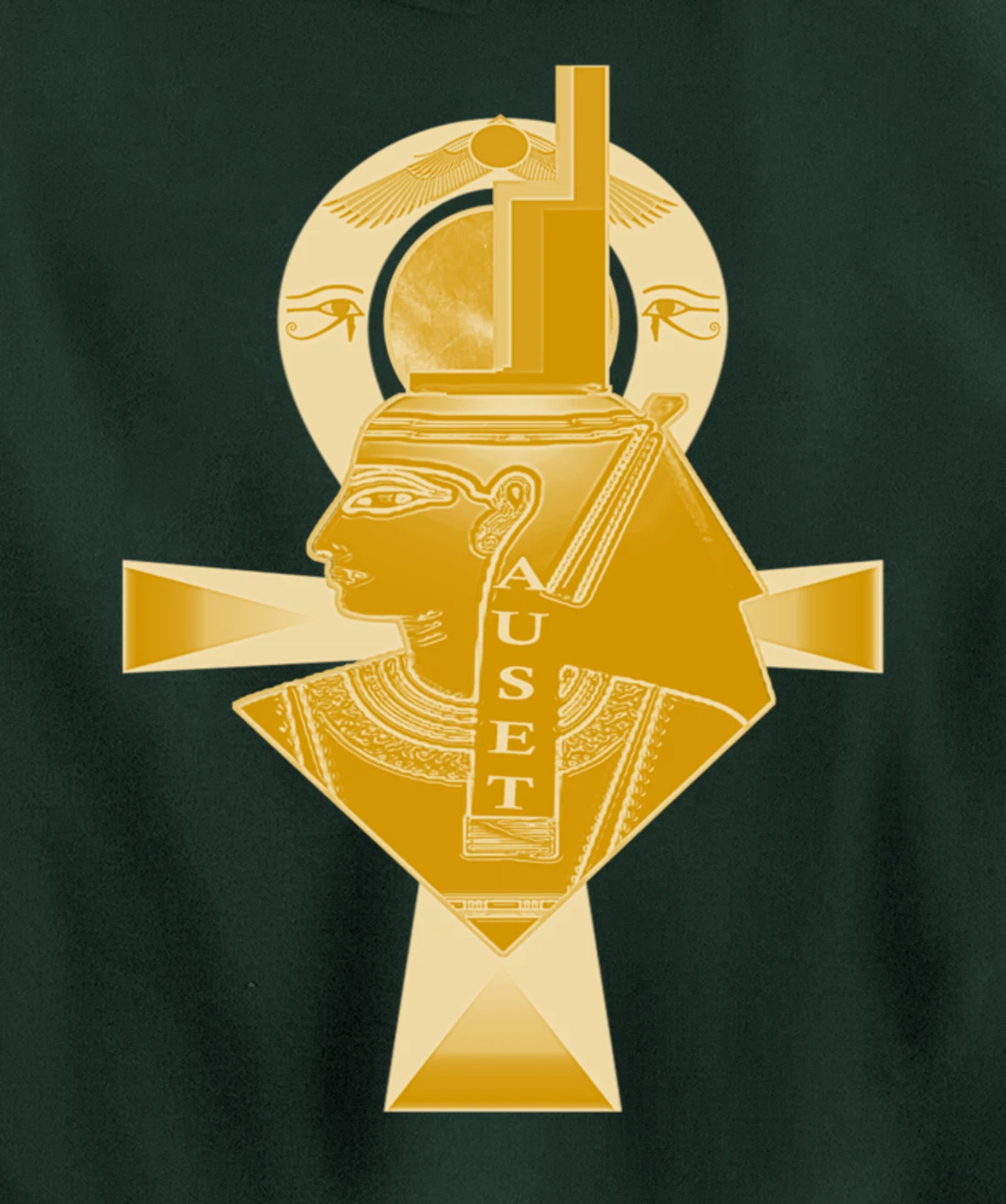 Ancient Egyptian Goddess Isis, Kemetic Neter Auset Pullover Hoodie