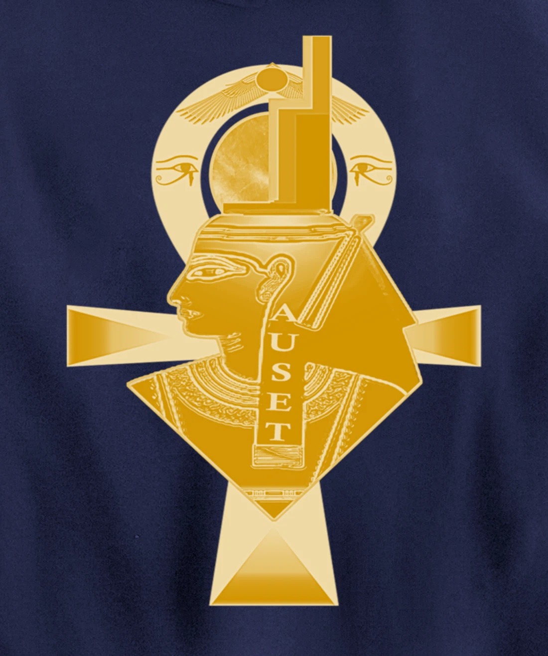 Ancient Egyptian Goddess Isis, Kemetic Neter Auset Pullover Hoodie