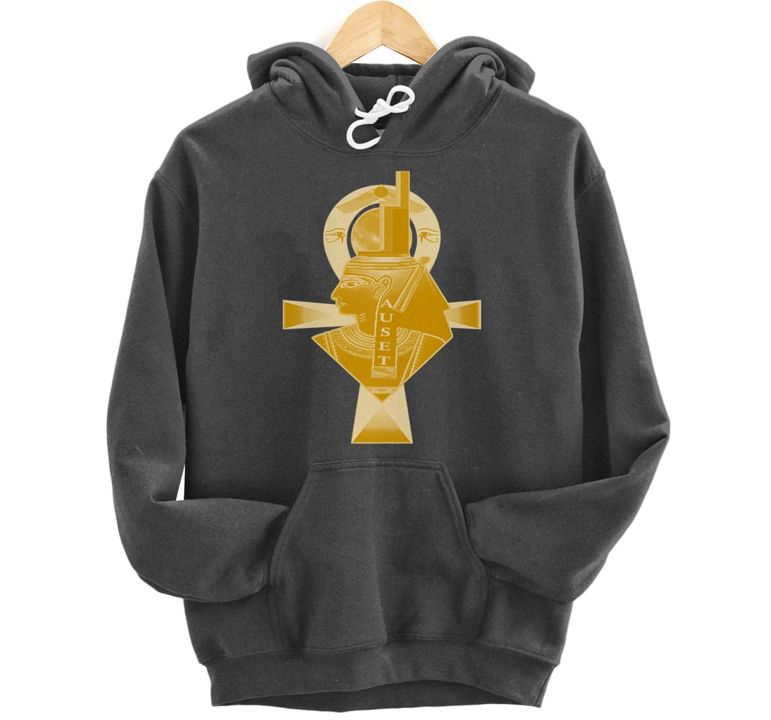 Ancient Egyptian Goddess Isis, Kemetic Neter Auset Pullover Hoodie