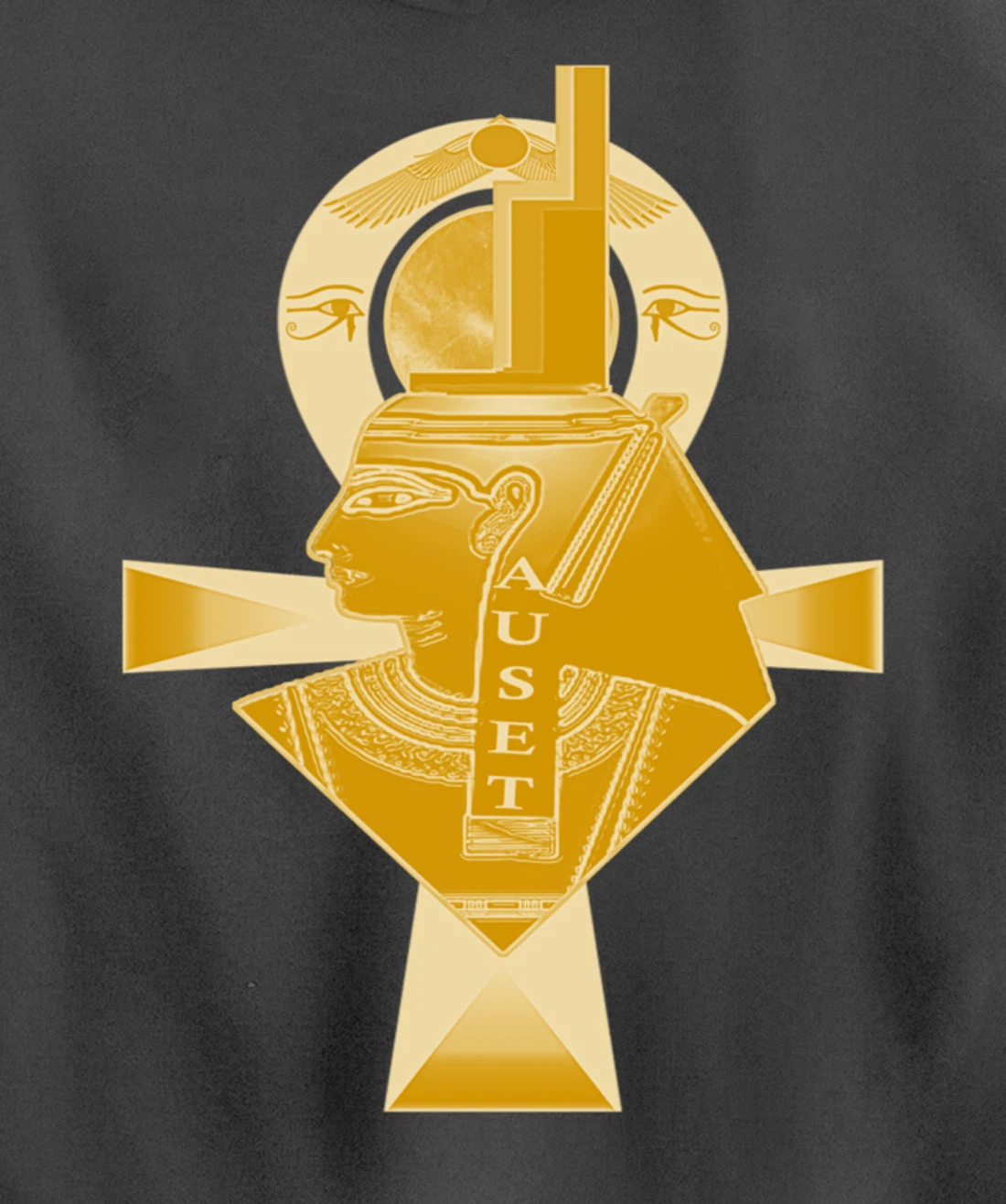 Ancient Egyptian Goddess Isis, Kemetic Neter Auset Pullover Hoodie