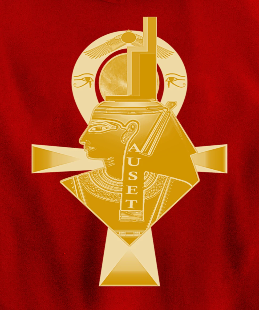 Ancient Egyptian Goddess Isis, Kemetic Neter Auset Pullover Hoodie