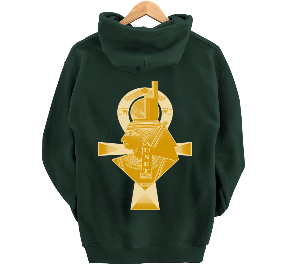 Ancient Egyptian Goddess Isis, Kemetic Neter Auset Pullover Hoodie