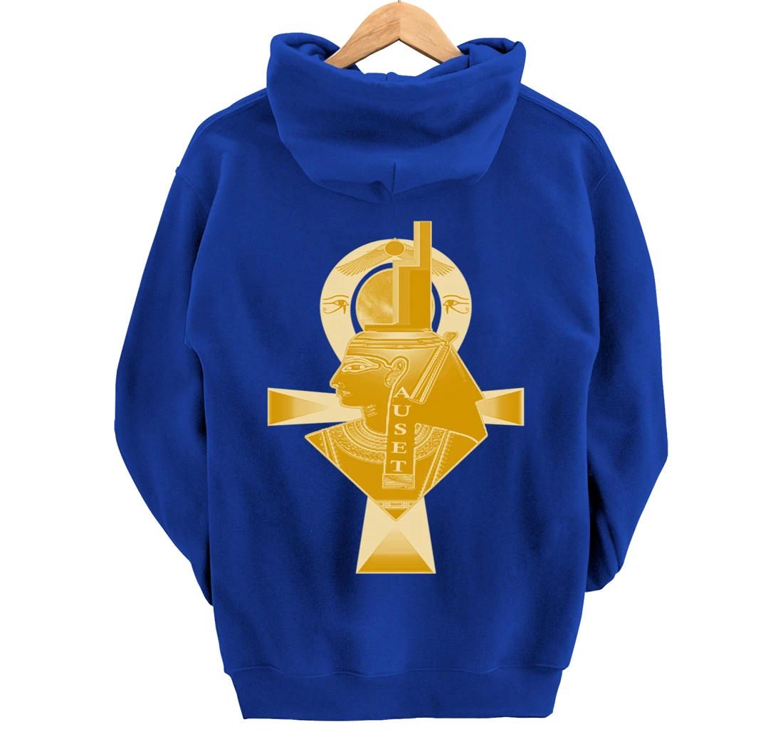 Ancient Egyptian Goddess Isis, Kemetic Neter Auset Pullover Hoodie