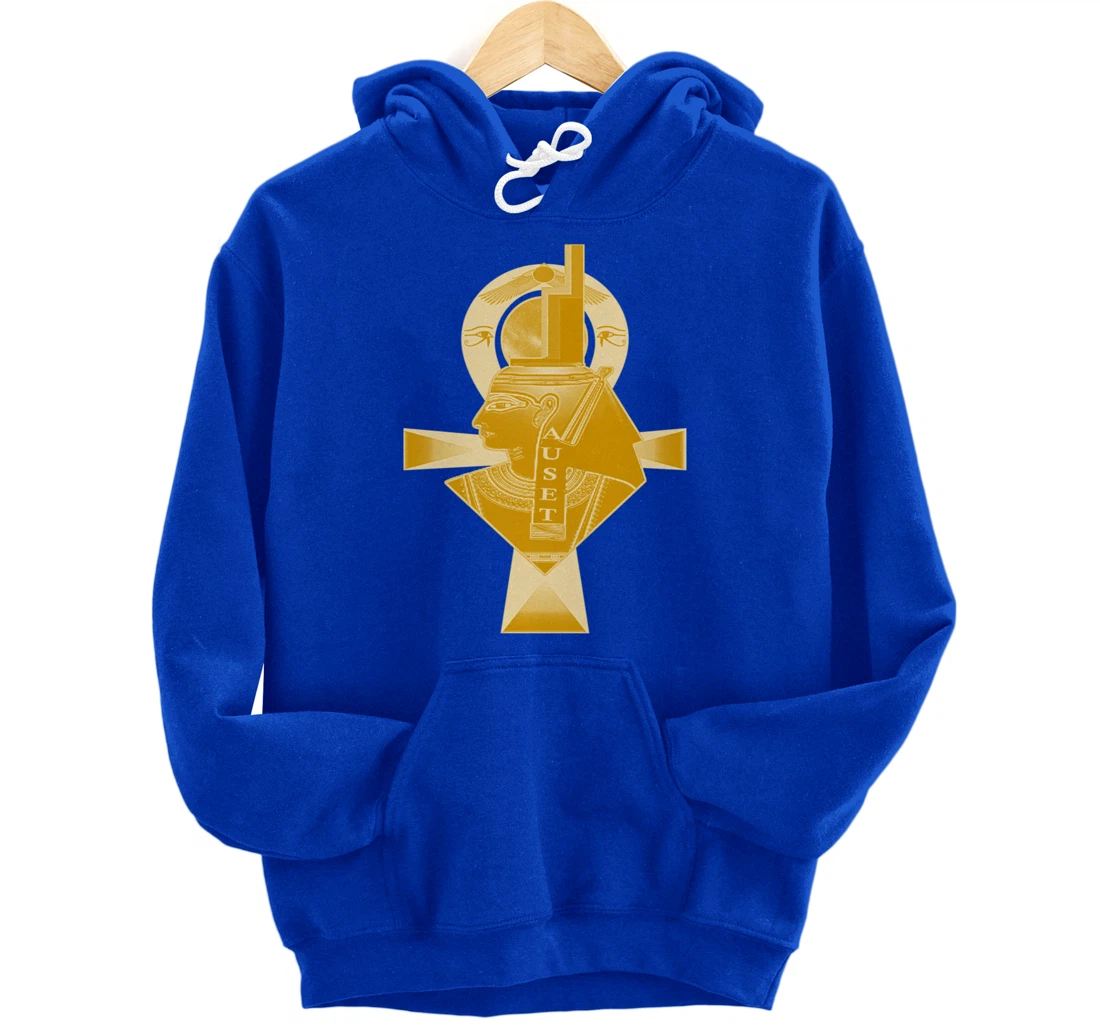 Ancient Egyptian Goddess Isis, Kemetic Neter Auset Pullover Hoodie