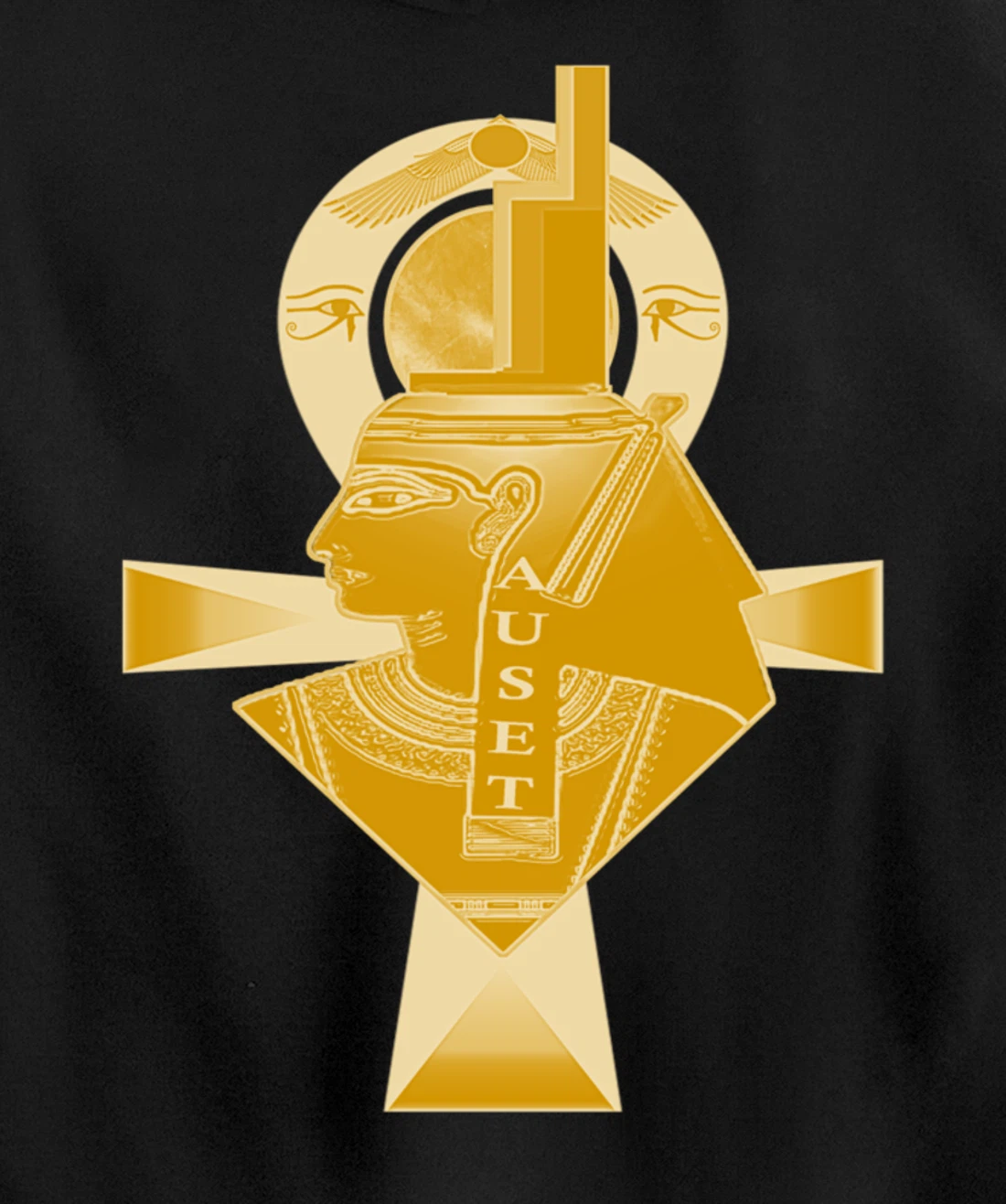 Ancient Egyptian Goddess Isis, Kemetic Neter Auset Pullover Hoodie