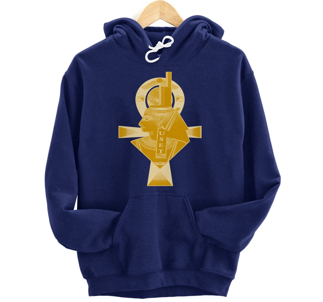Ancient Egyptian Goddess Isis, Kemetic Neter Auset Pullover Hoodie