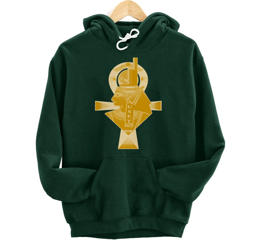 Ancient Egyptian Goddess Isis, Kemetic Neter Auset Pullover Hoodie