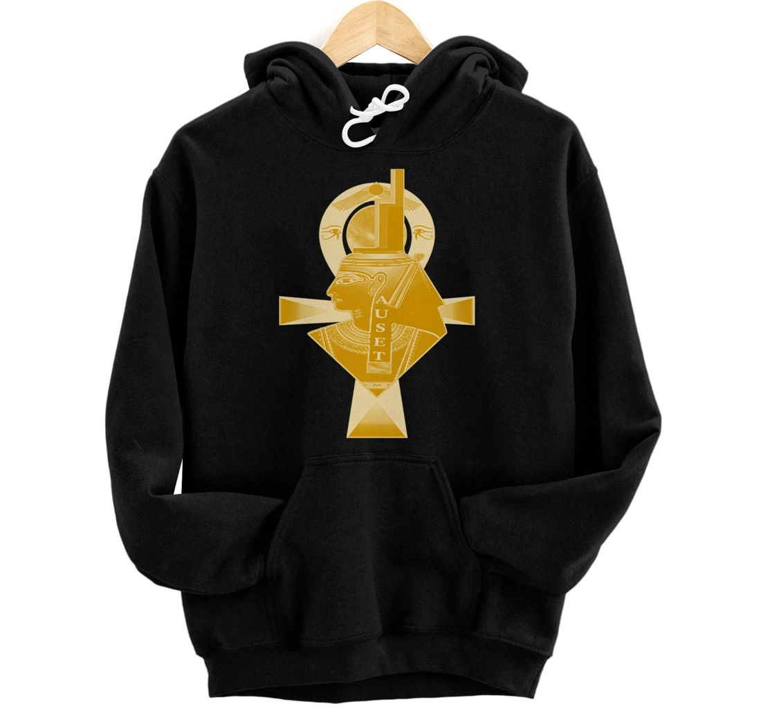 Ancient Egyptian Goddess Isis, Kemetic Neter Auset Pullover Hoodie