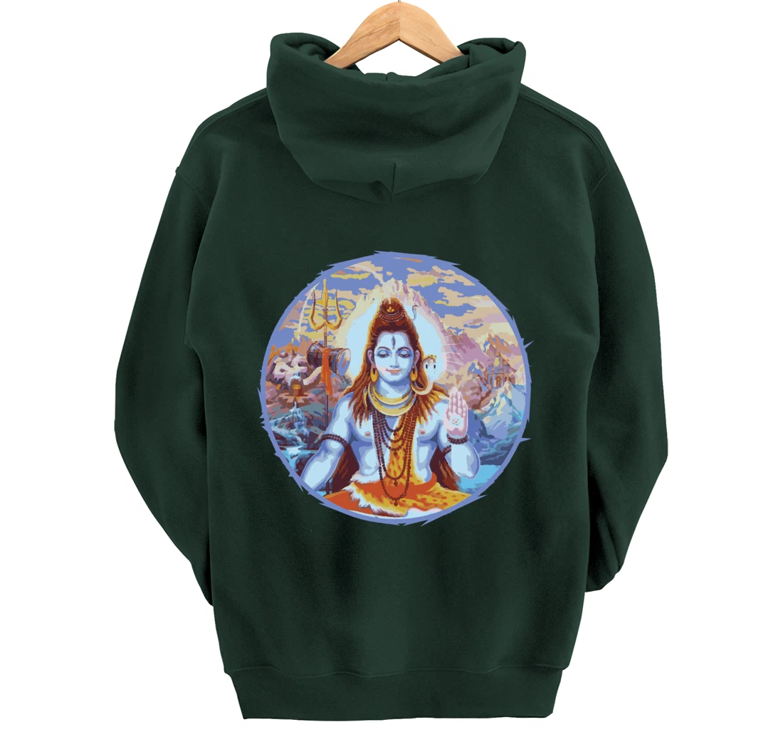 Hindu God Shiva The Destroyer Hinduism Fans Pullover Hoodie