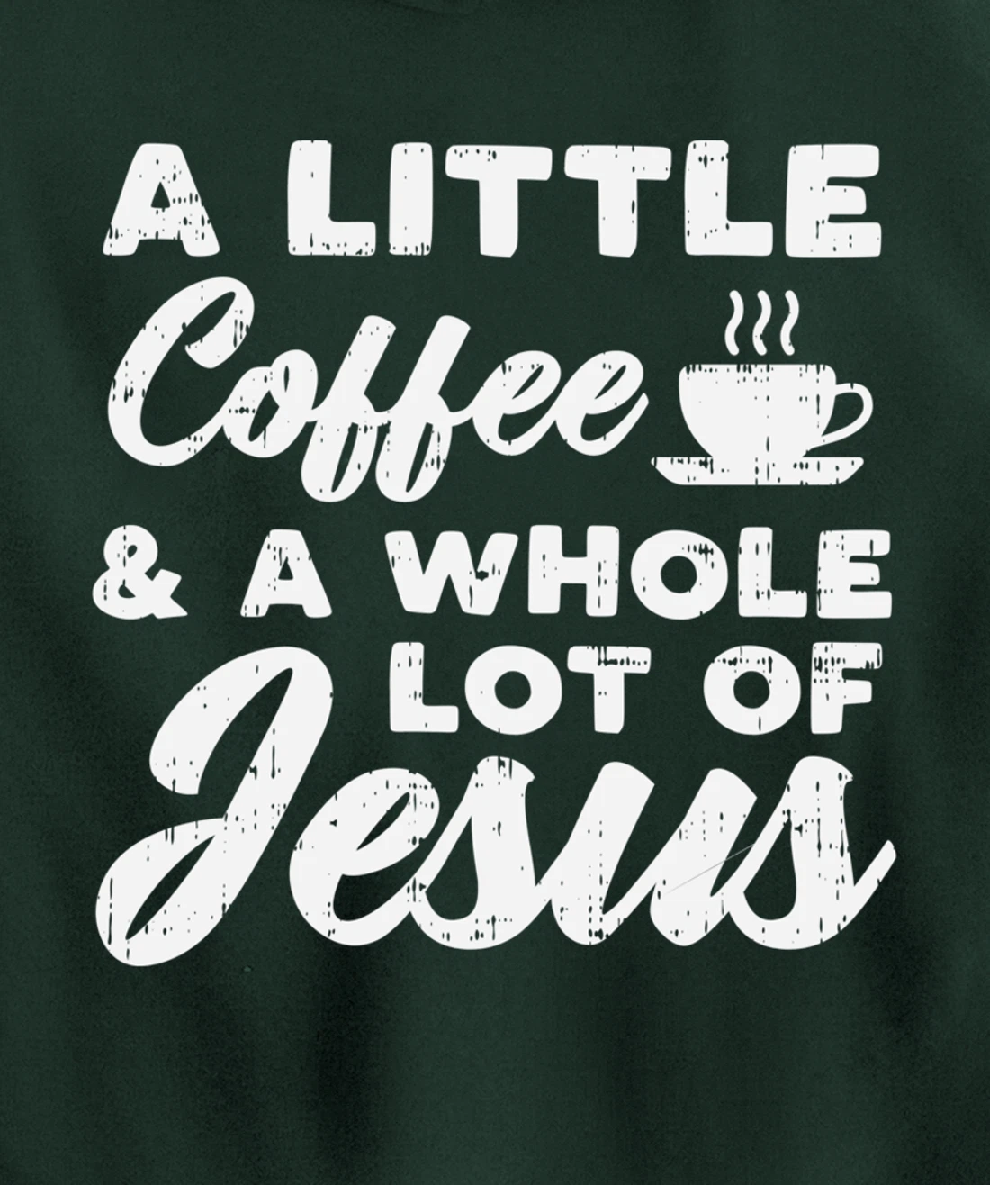 Little Coffee Jesus God Christ Religious Christian Gift Pullover Hoodie