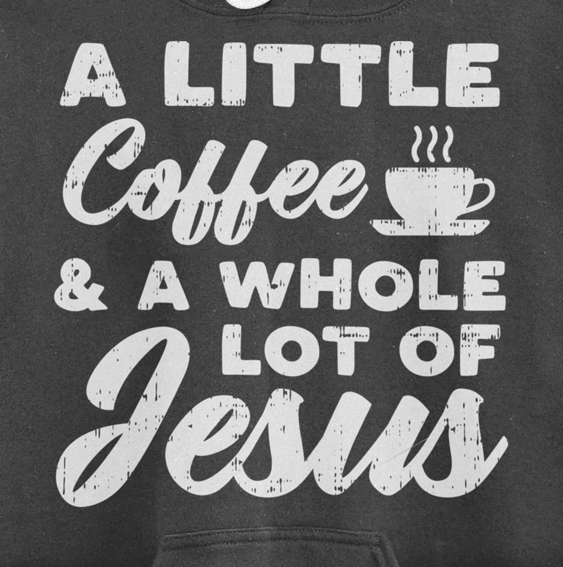 Little Coffee Jesus God Christ Religious Christian Gift Pullover Hoodie
