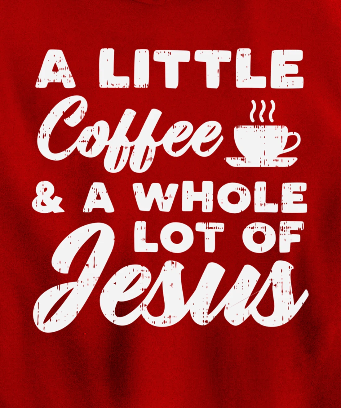 Little Coffee Jesus God Christ Religious Christian Gift Pullover Hoodie