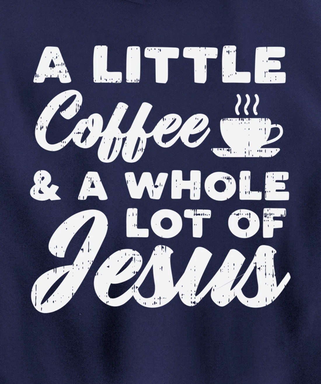 Little Coffee Jesus God Christ Religious Christian Gift Pullover Hoodie