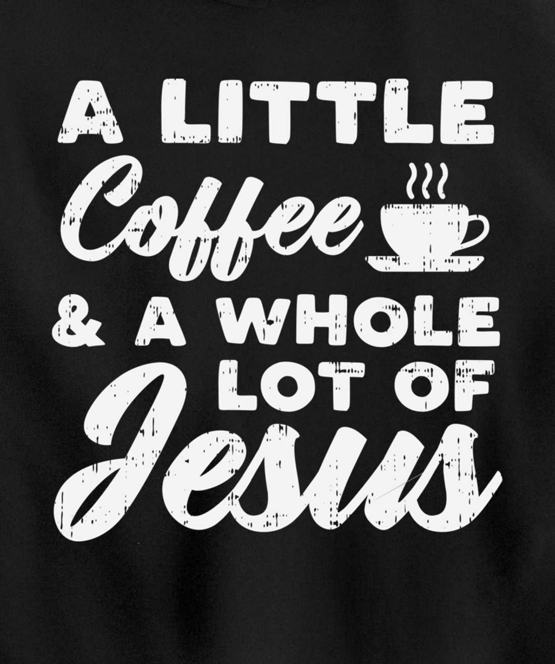 Little Coffee Jesus God Christ Religious Christian Gift Pullover Hoodie