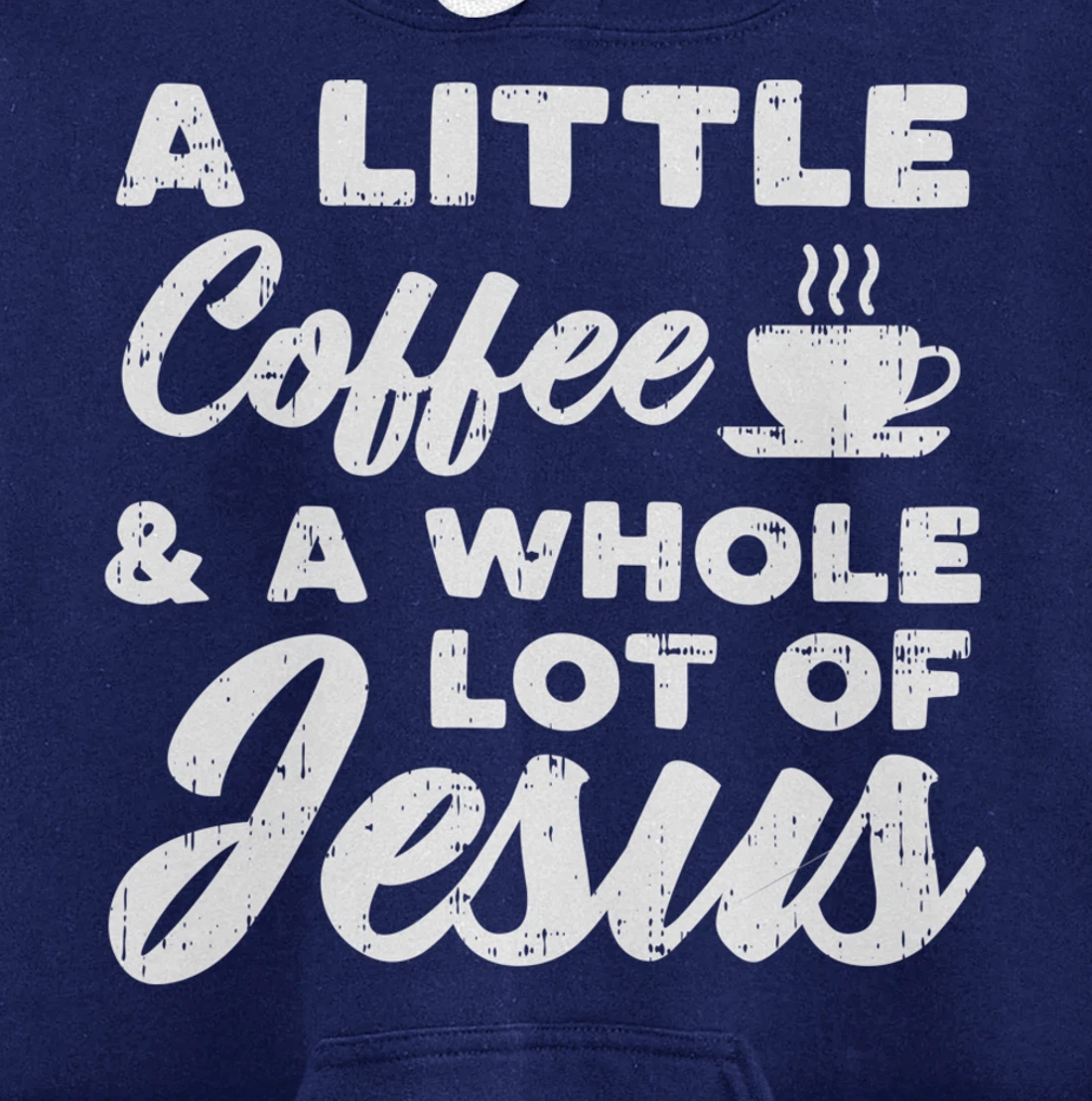 Little Coffee Jesus God Christ Religious Christian Gift Pullover Hoodie