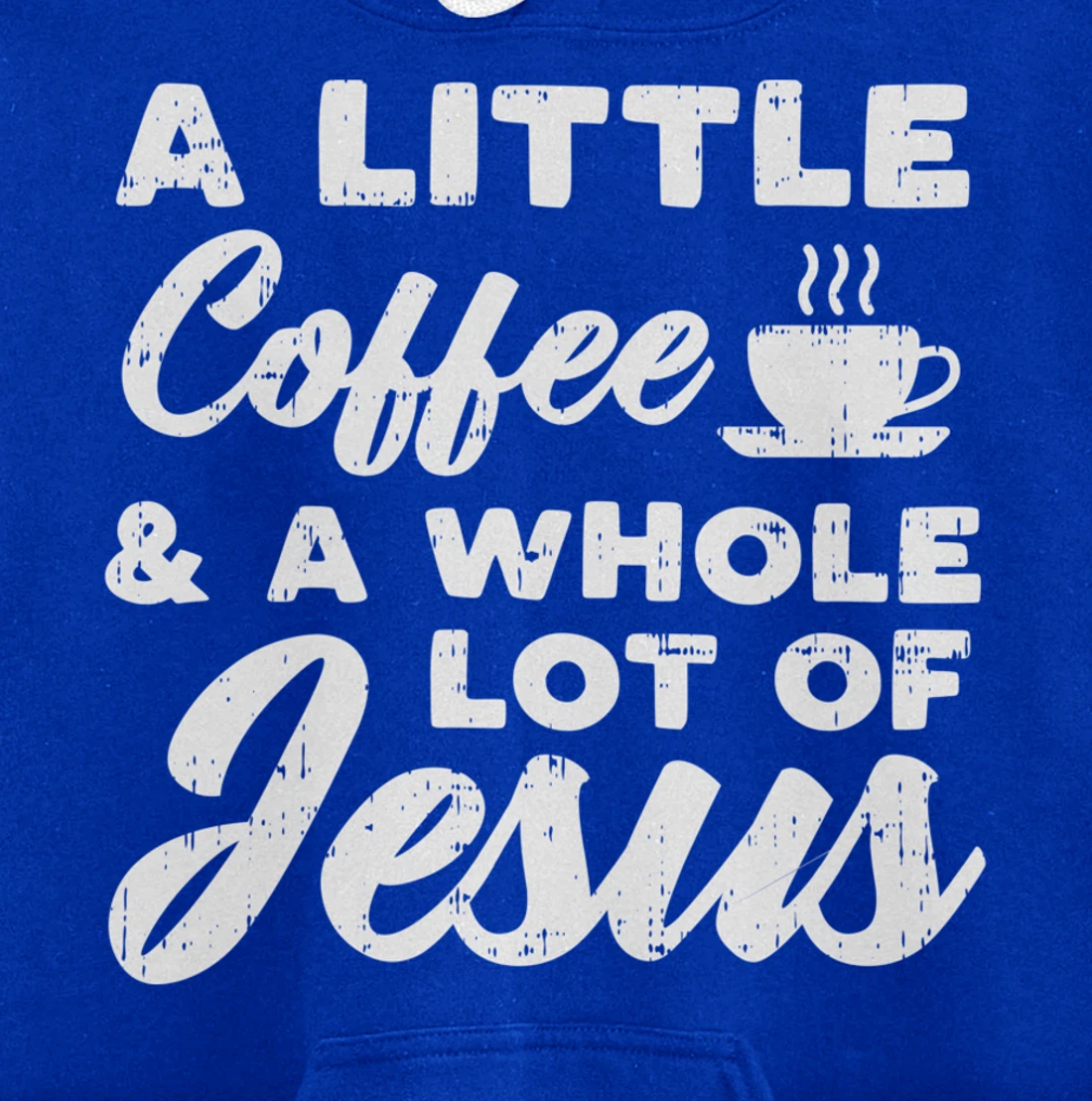 Little Coffee Jesus God Christ Religious Christian Gift Pullover Hoodie