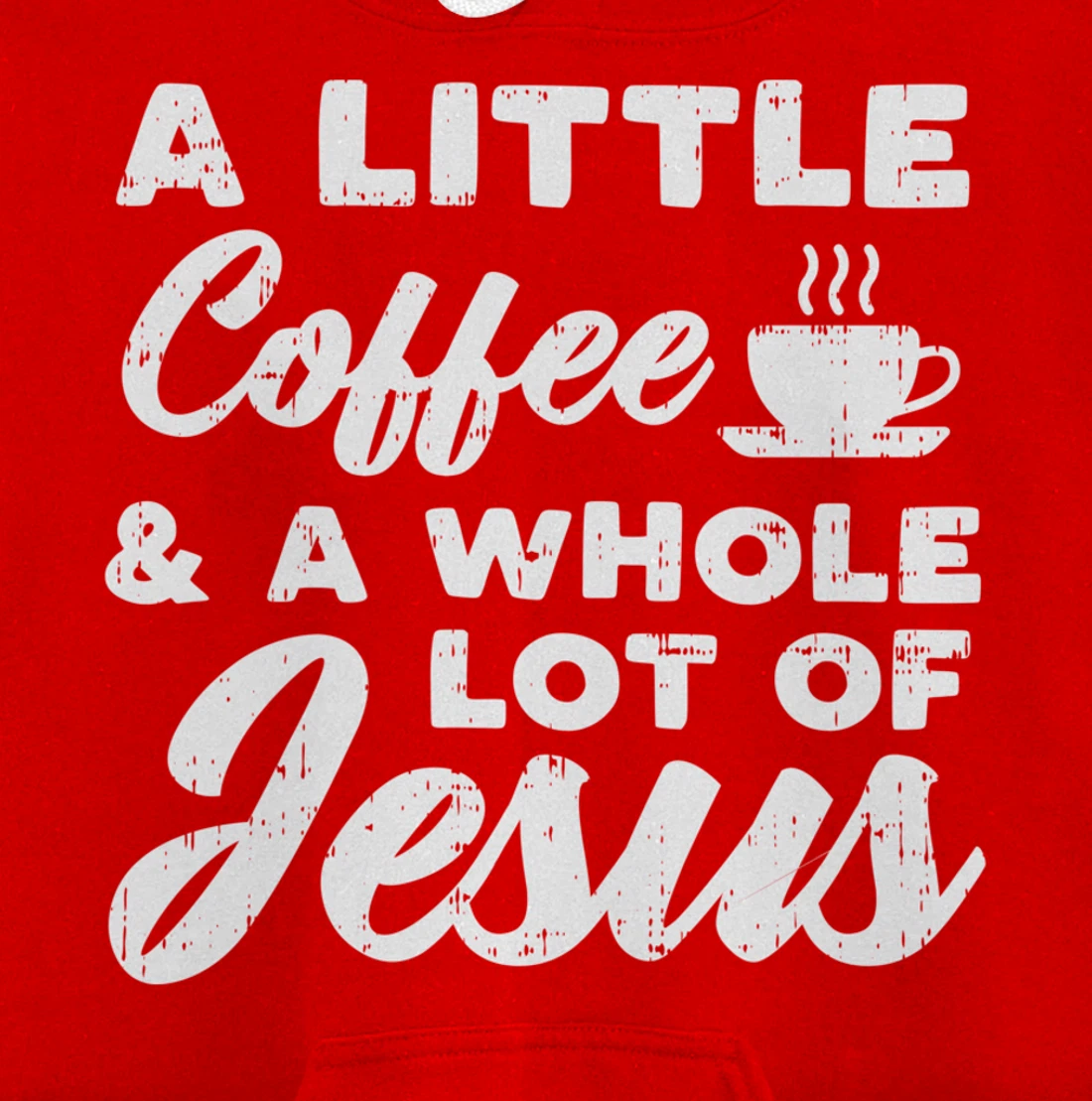 Little Coffee Jesus God Christ Religious Christian Gift Pullover Hoodie