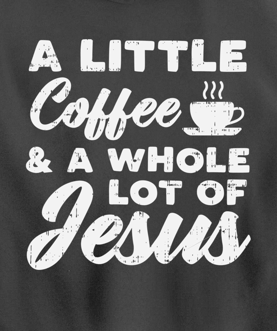 Little Coffee Jesus God Christ Religious Christian Gift Pullover Hoodie